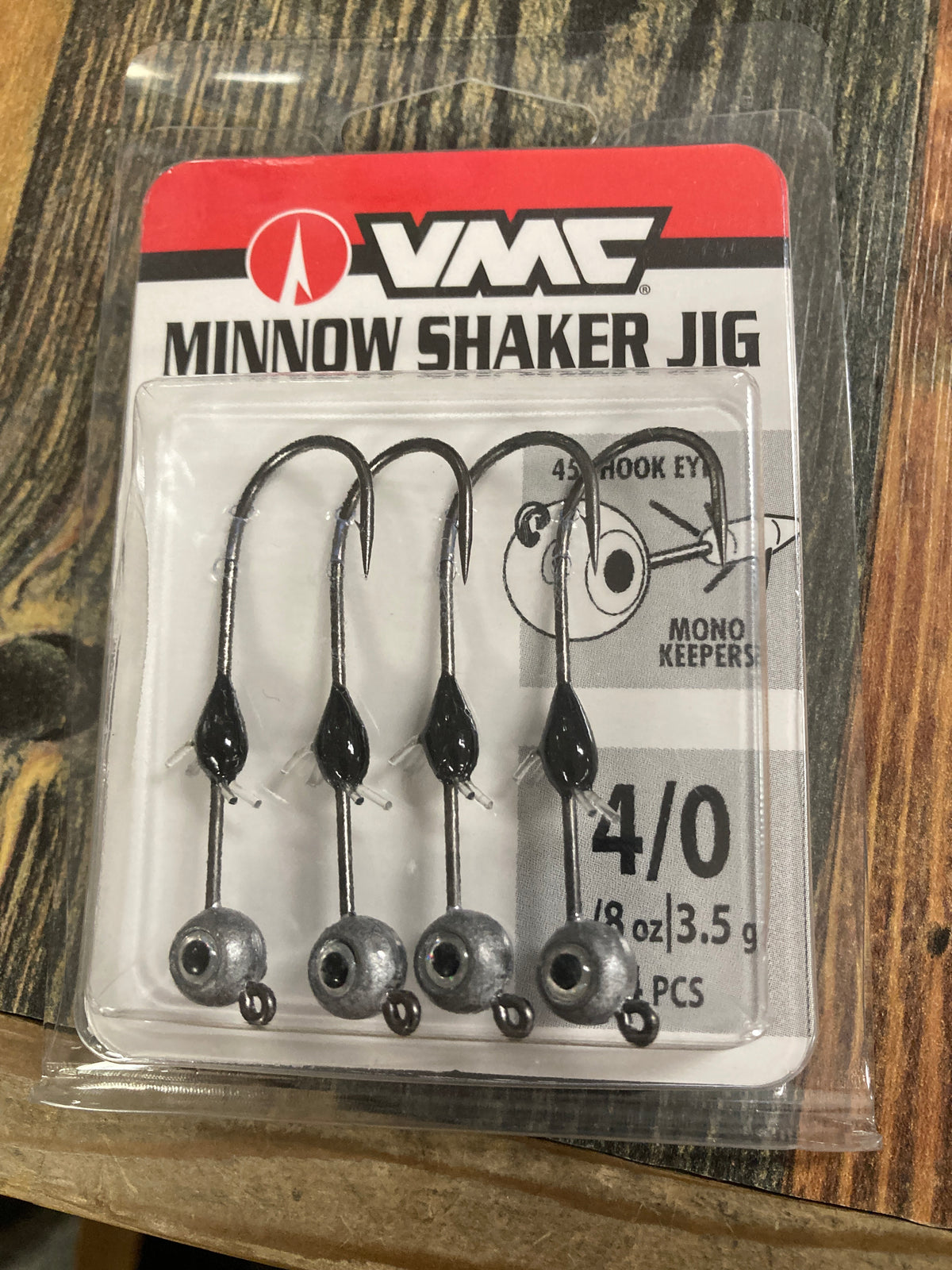 VMC Minnow Shaker Jig 1/8 oz 4/0 Natural 4pk