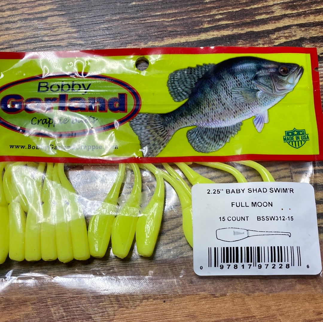 bobby garland fishing lures Bobby Garland Baby Shad Swim'R 2 1/4" Full Moon