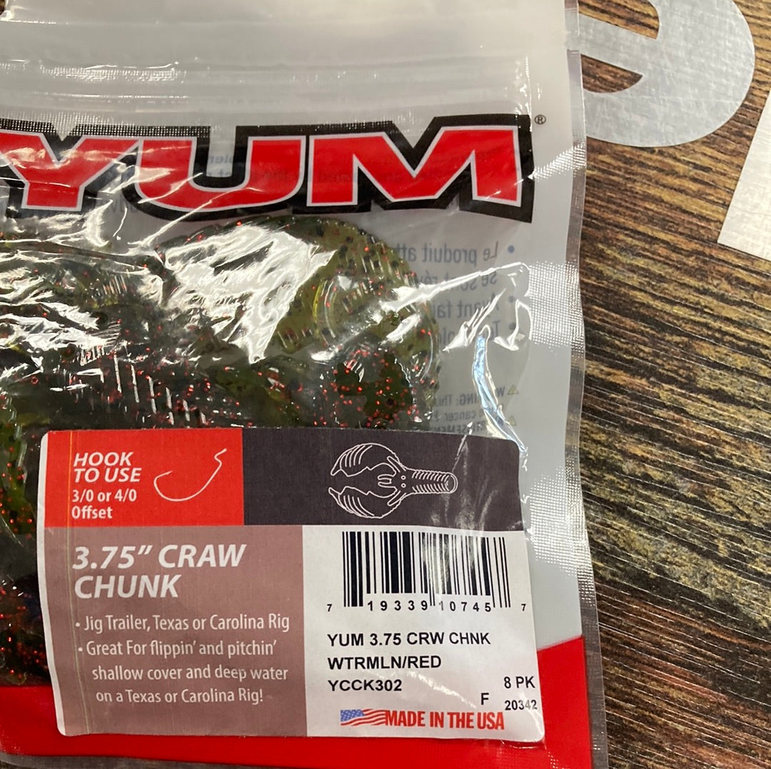 Yum 3.75 Craw Chunk - Watermelon Red