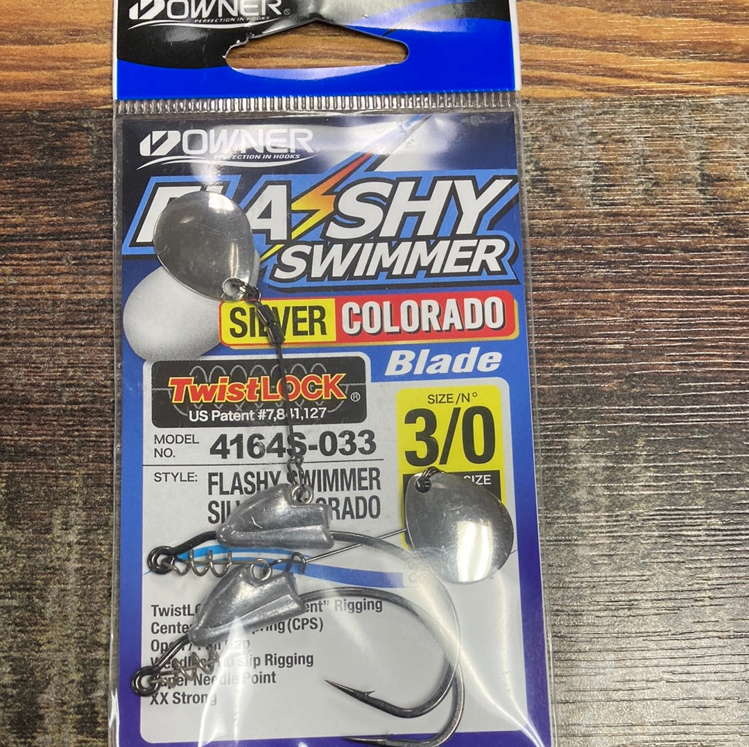 Owner Flashy Silver Colorado Blade 3/16 oz. 3/0