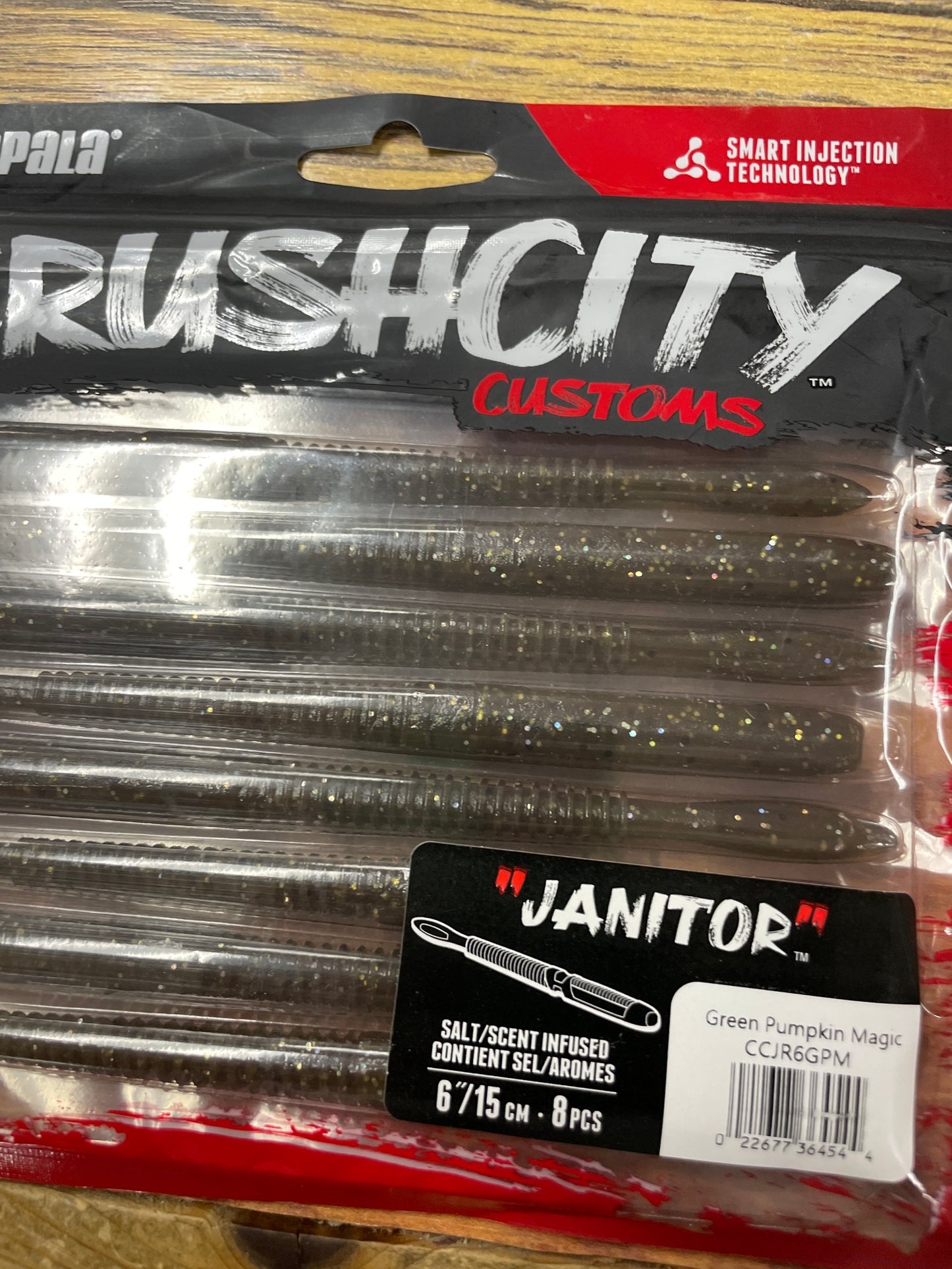 Rapala Crush City Janitor 6” Green Pumpkin Magic