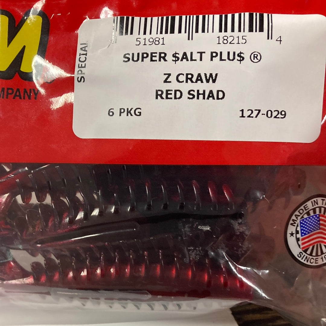 Zoom Z Craw - Red Shad