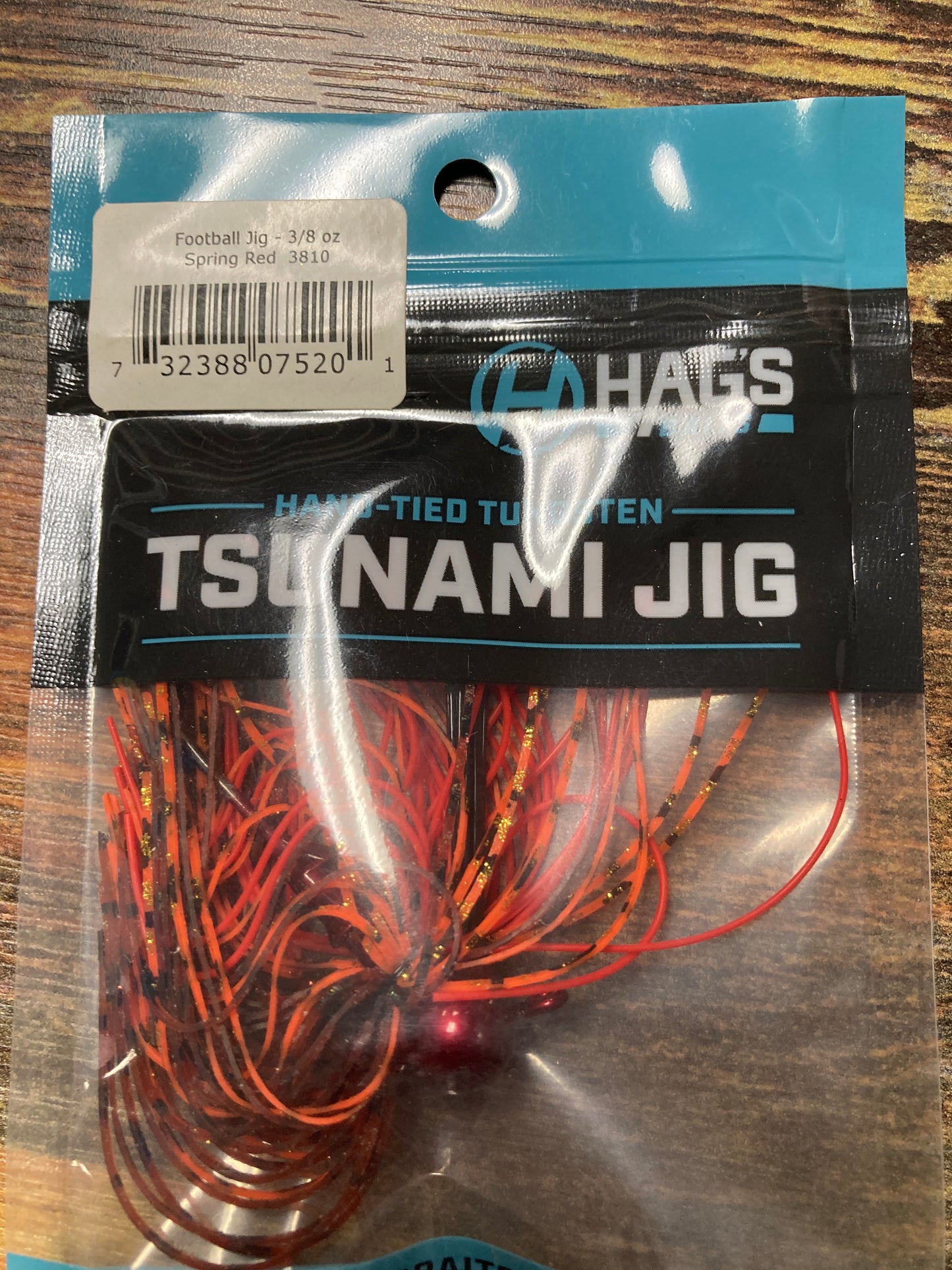 Hags Tsunami Football Jig 3/8 oz. Spring Red
