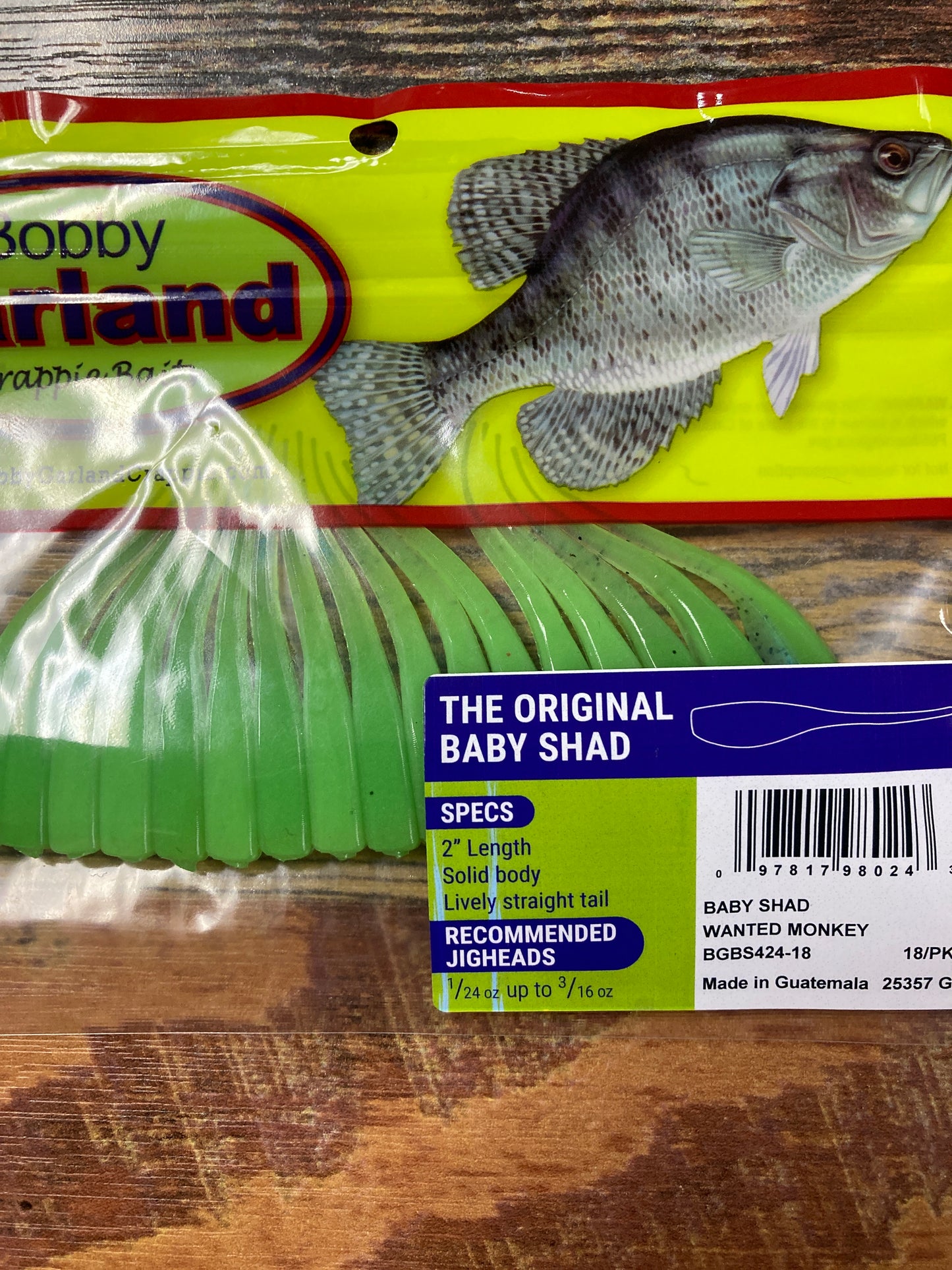 Bobby Garland 2” Baby Shad Wanted Monkey