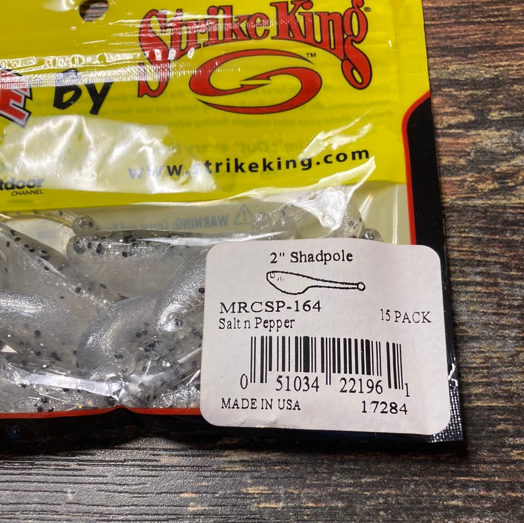 Mr Crappie 2” Shadpole Salt N Pepper