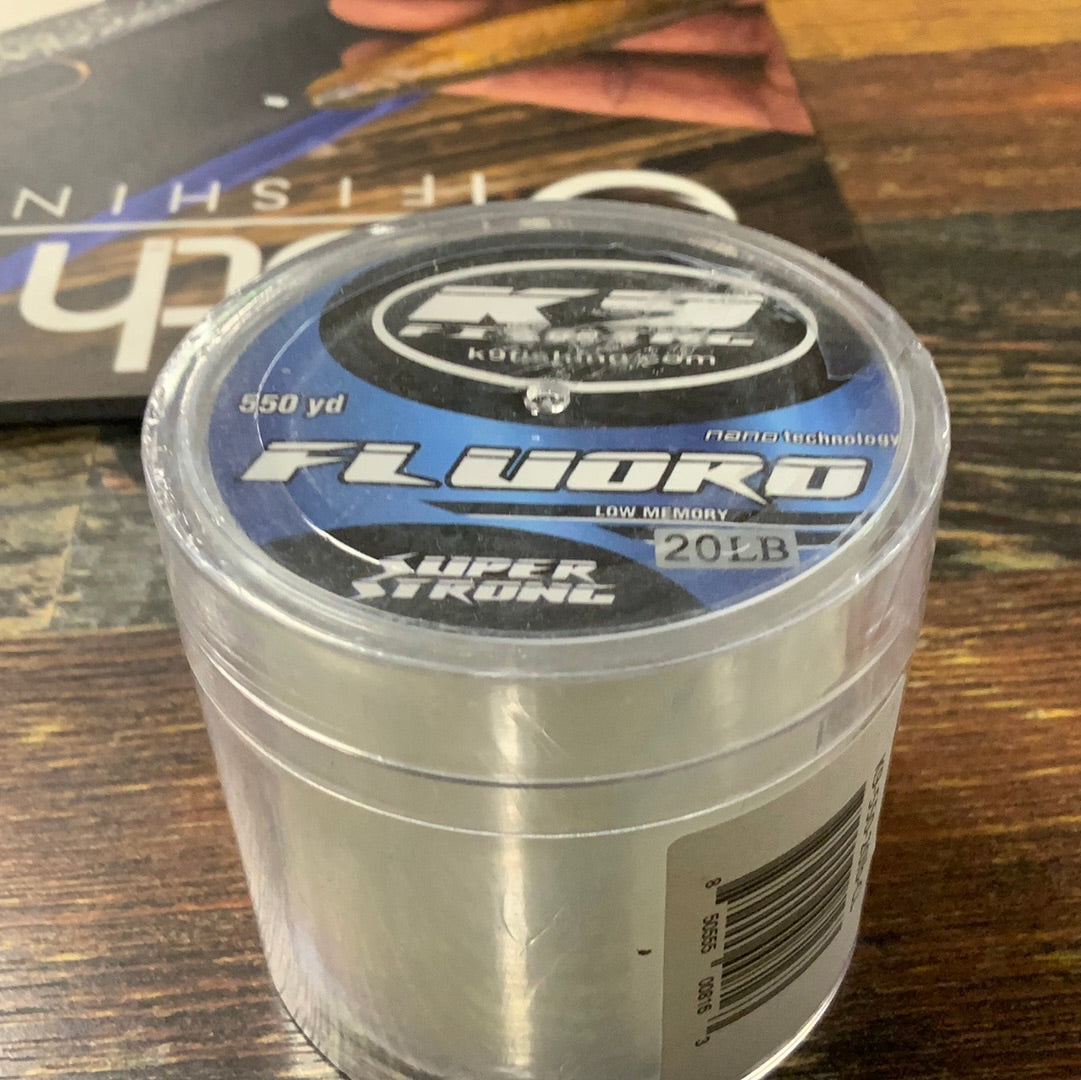 K-9 Fishing Line Flouro - 20 lbs. 550 yds Clear