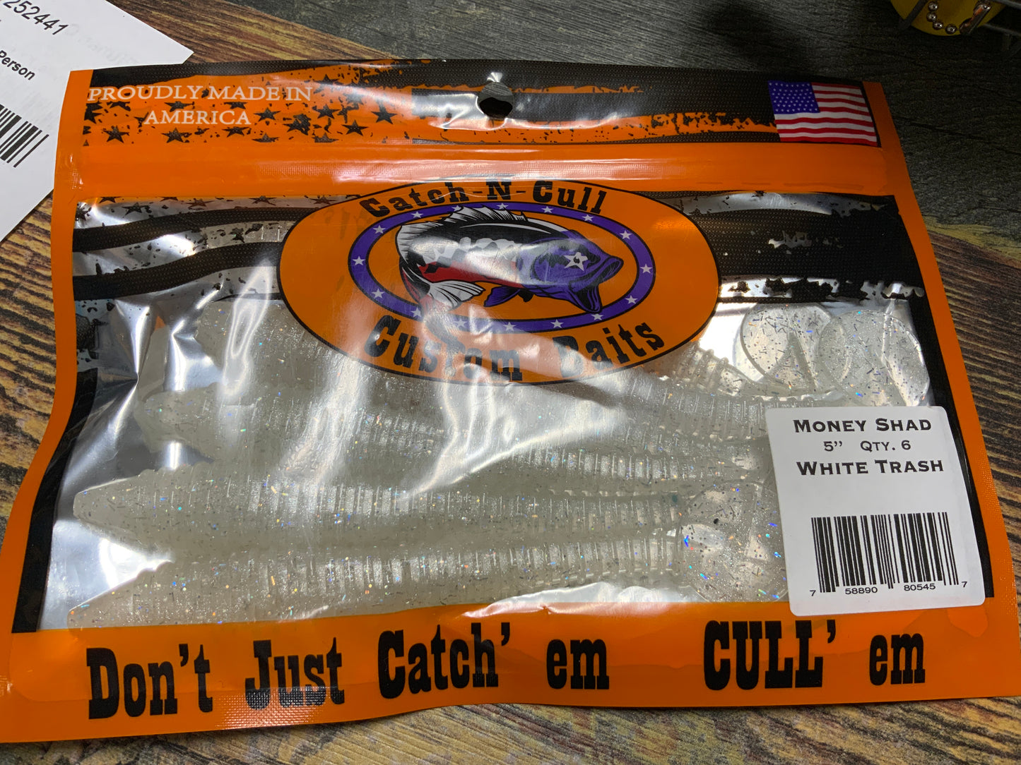 Catch-N-Cull Money Shad 5" White Trash