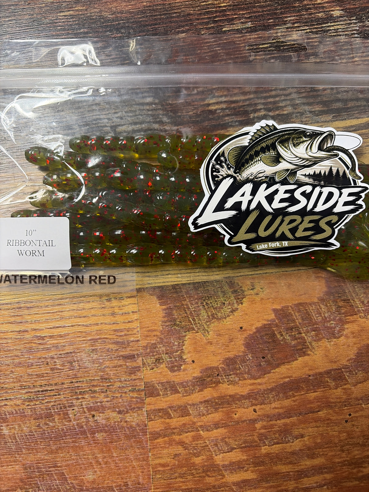 Lakeside Lures 10” Ribbon Tail Watermelon Red