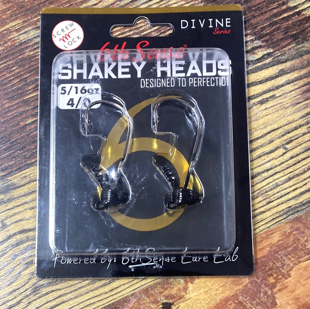 6th Sense Divine Shakey Heads 5/16 oz. 4/0 Black