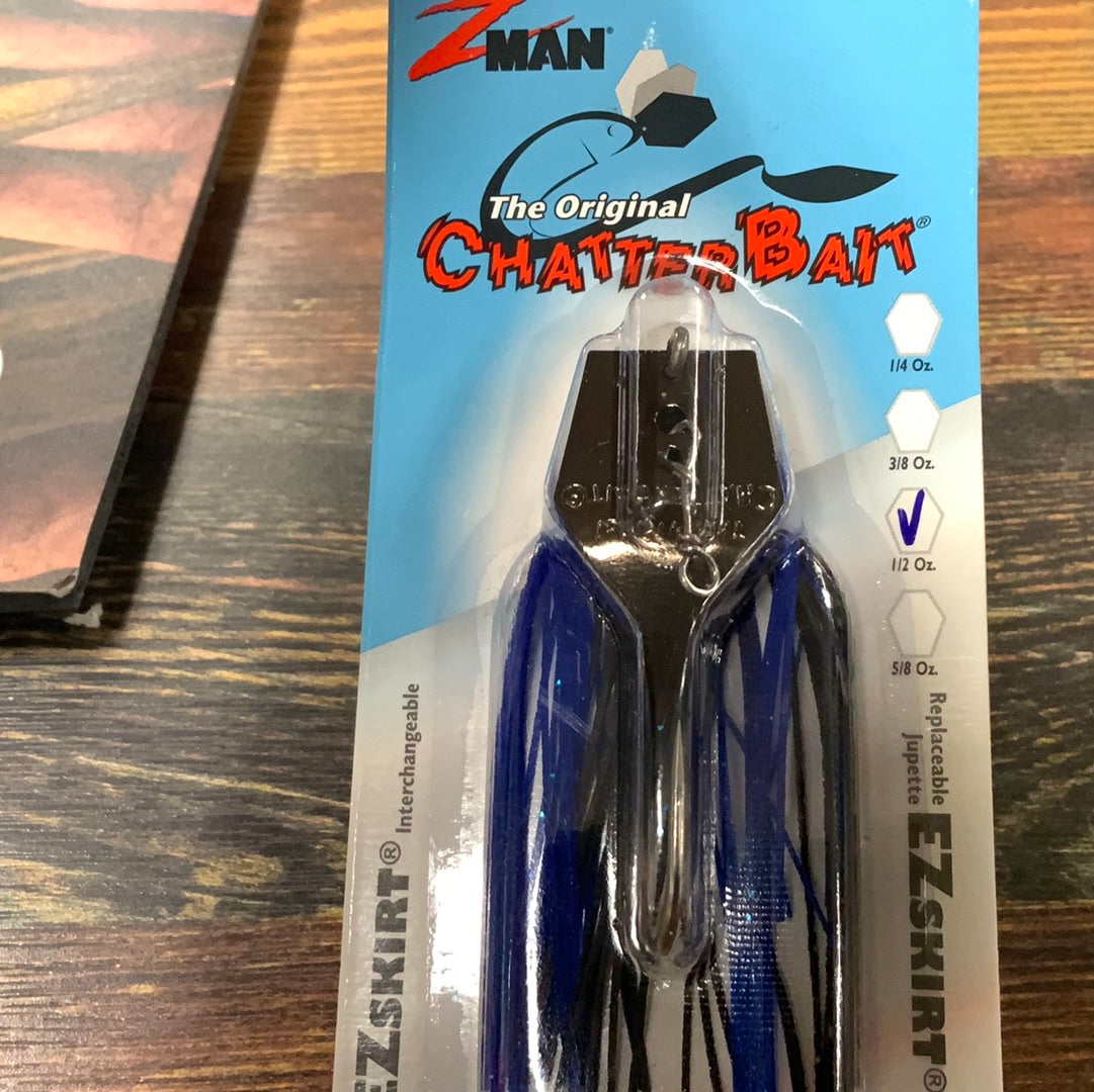 Z Man The Original Chatterbait 1/2 oz. Black Blue
