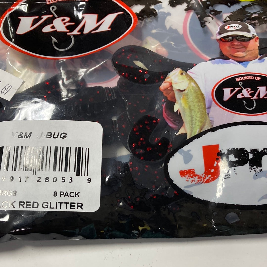 V&M J-Bug - Black Red Glitter