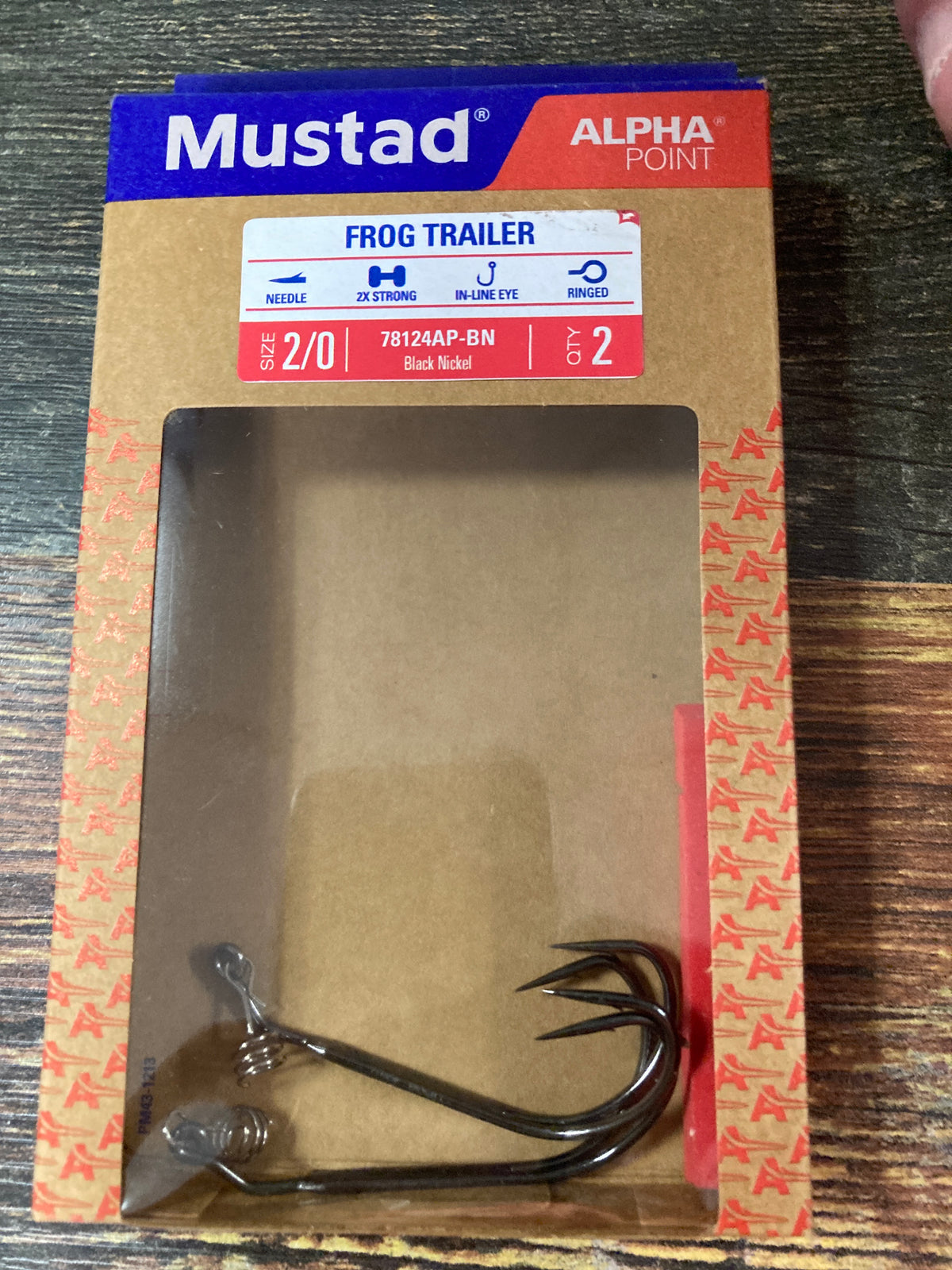 Mustad TBH 2/0 Double Frog Hook Titan 2 pk