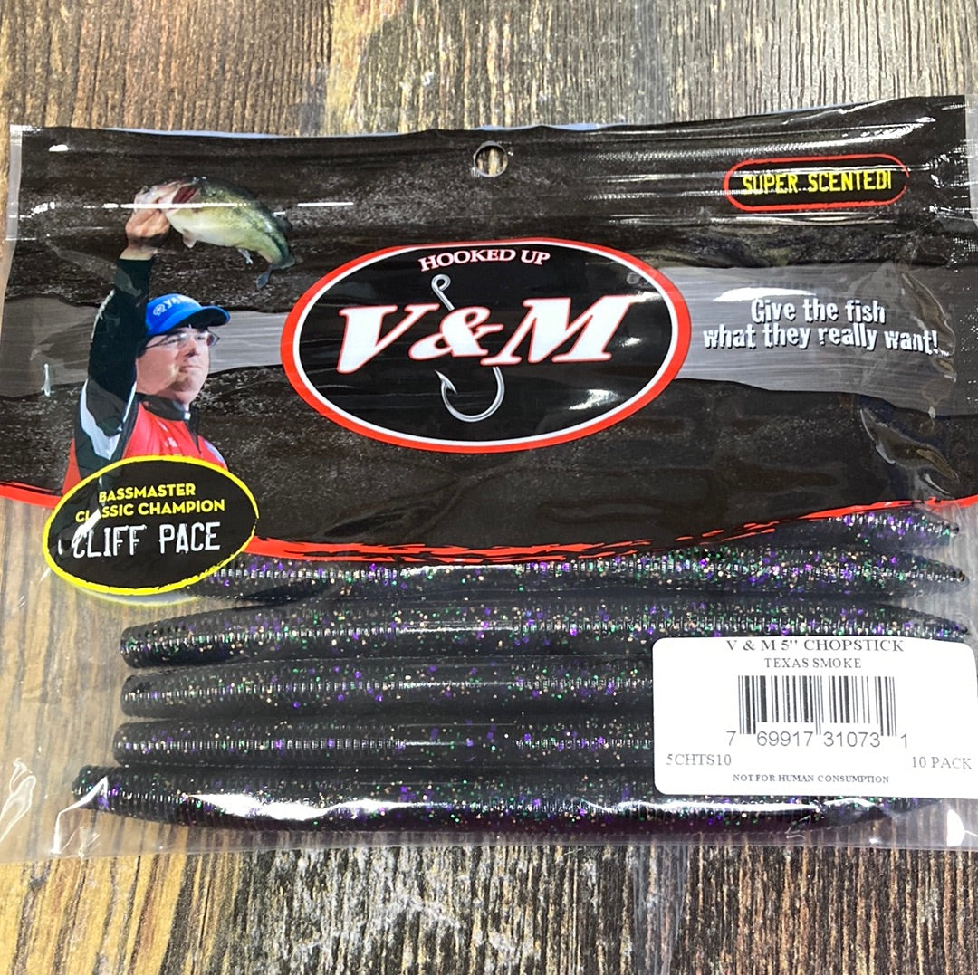 V&M Chopstick 5" Texas Smoke.