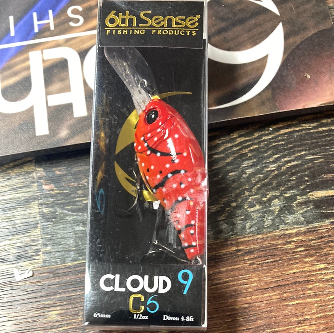 cloud nine fishing lures 6th Sense Cloud 9 C6 Crankbait Crimson Craw