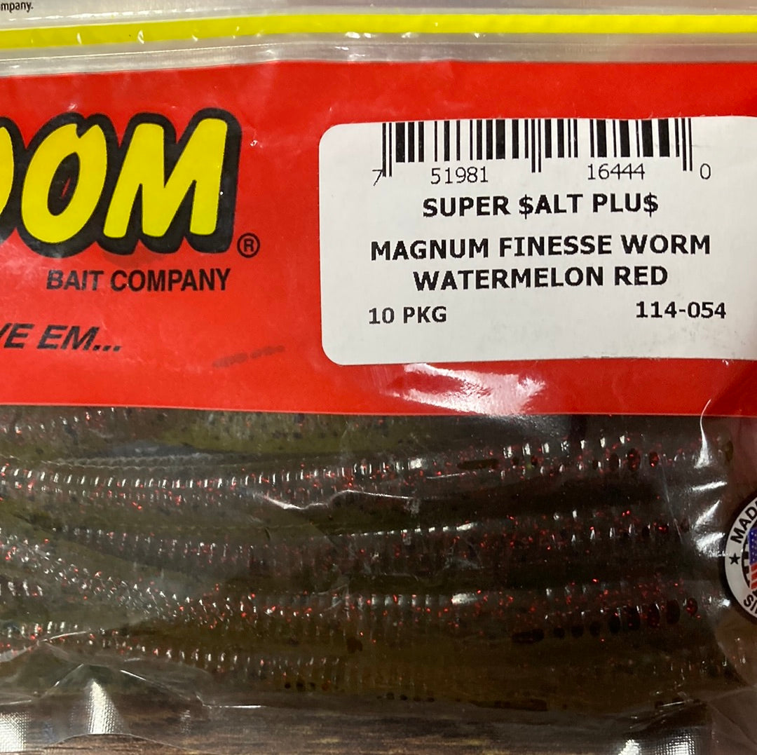 Zoom Mag Finesse Worm - Watermelon Red