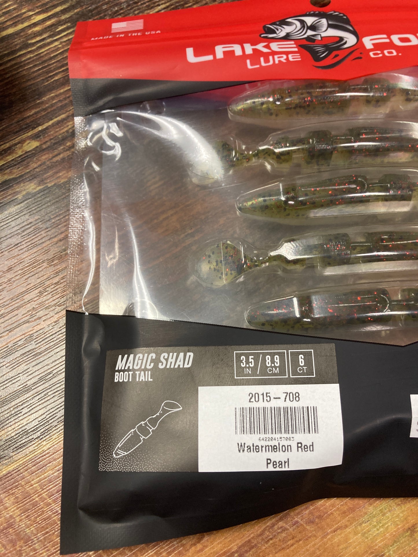 Lake Fork Lures Magic Shad Watermelon Red Pearl
