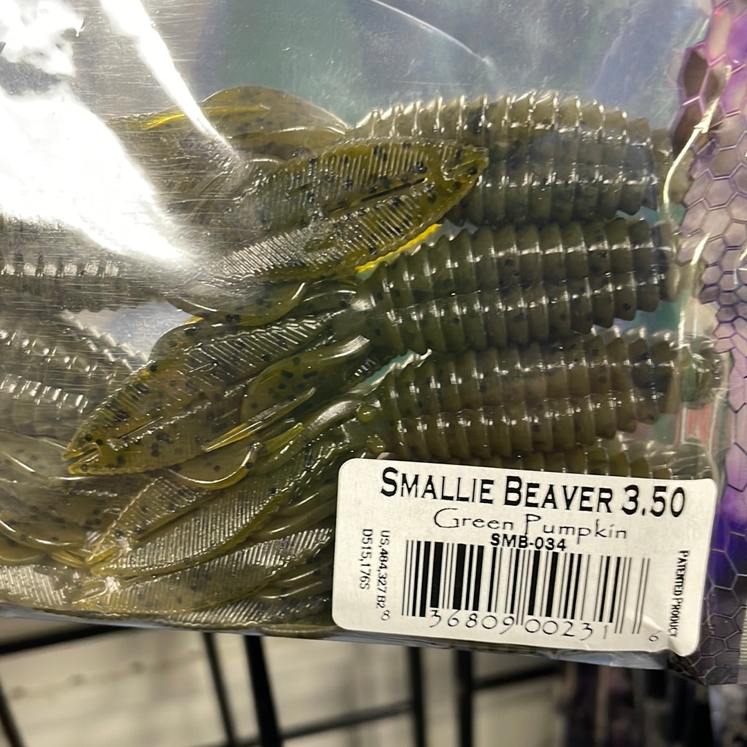 Reaction innovations 3.50 smallie beaver Green pumpkin