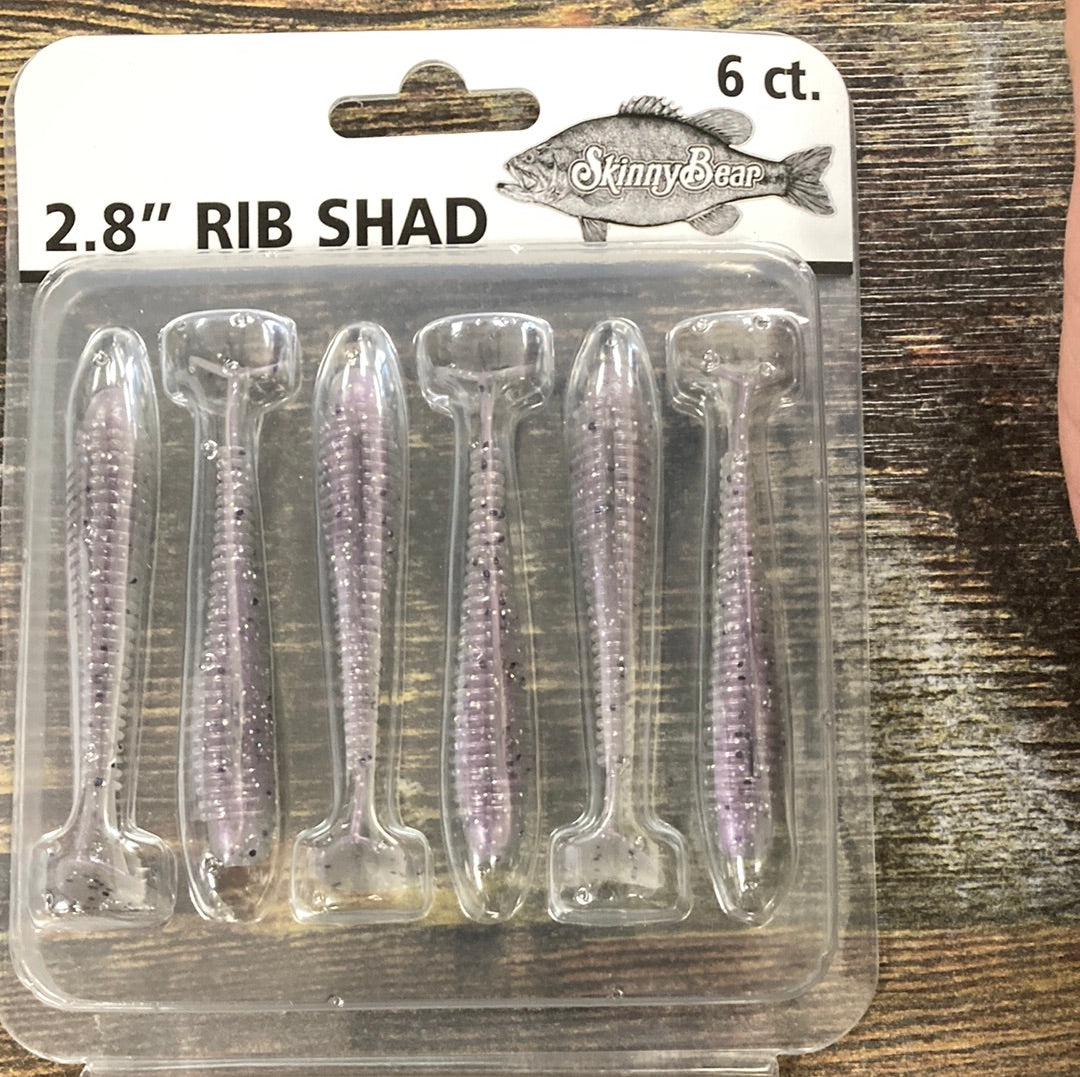 bear lake fishing lures Skinny Bear 2.8" Rib Shad