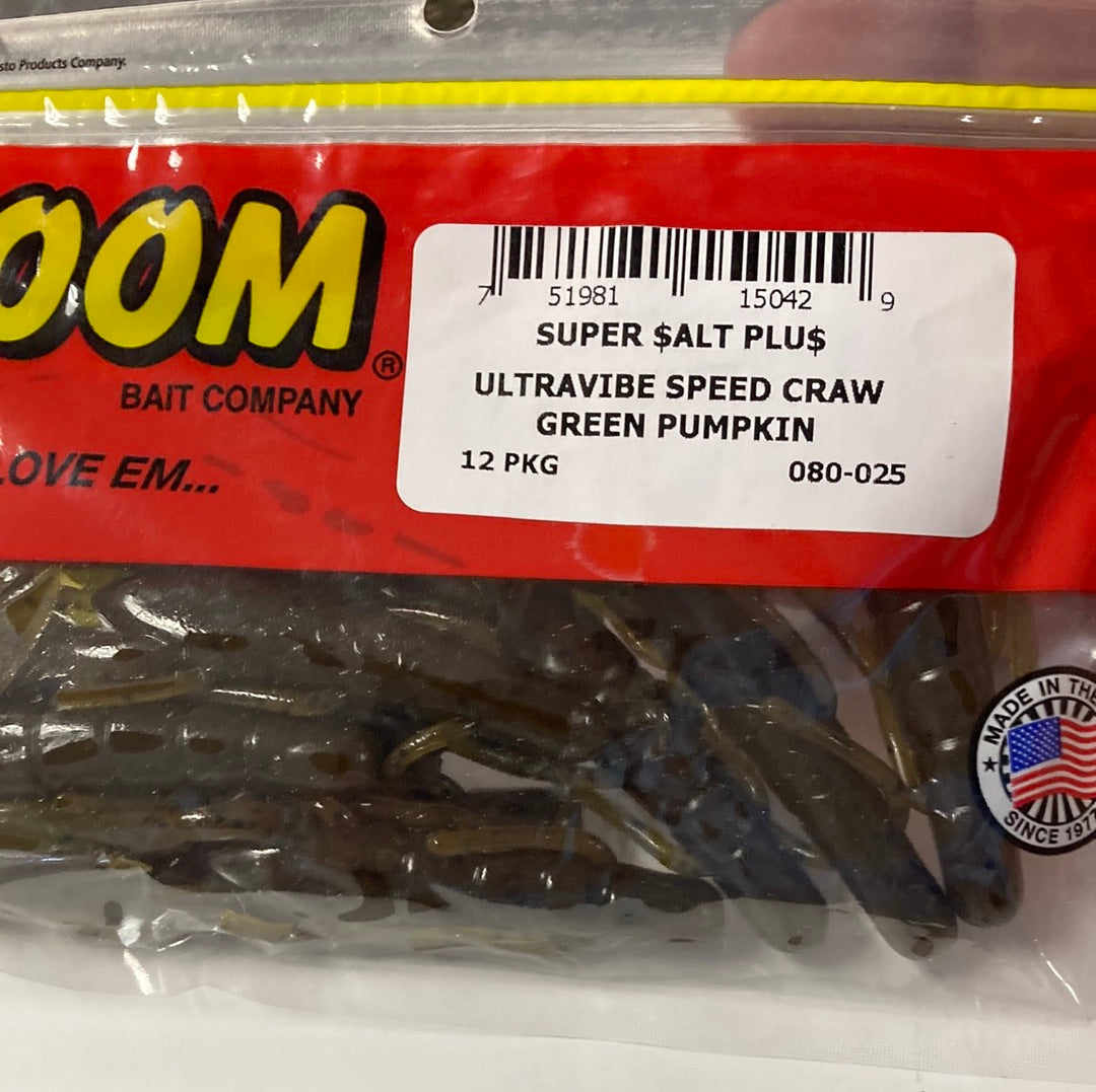 Zoom U-V Speed Craw - Green Pumpkin