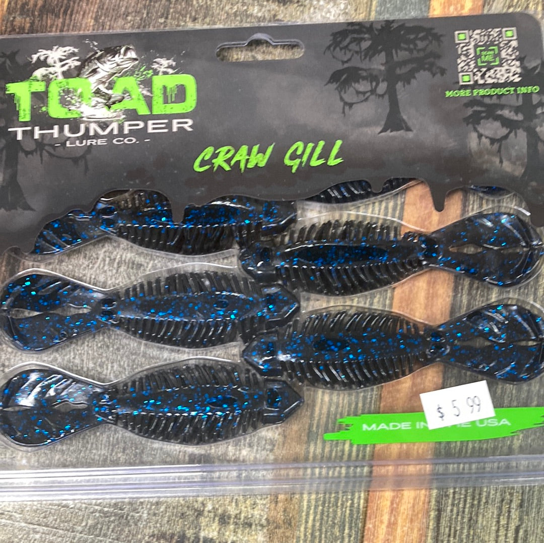 Toad Thumper Craw Gill - Black Blue Flake