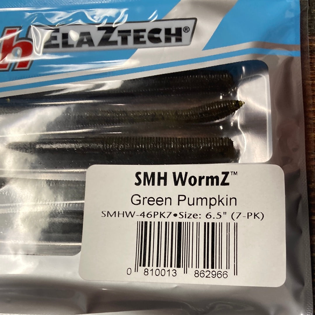 Z Man SMH Wormz 6.5" Green Pumpkin