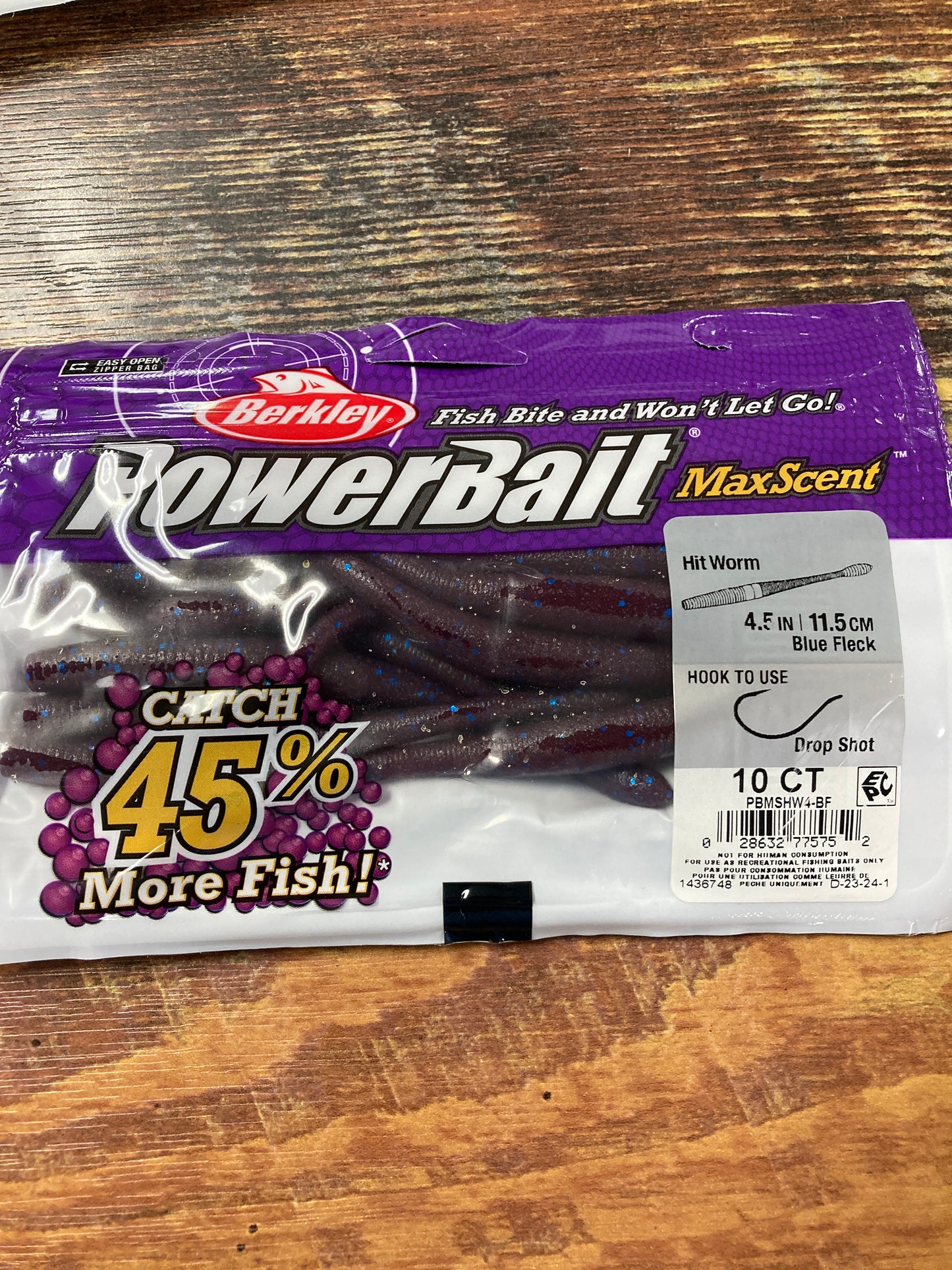 Berkley Hit Worm 4.5” Blue Fleck