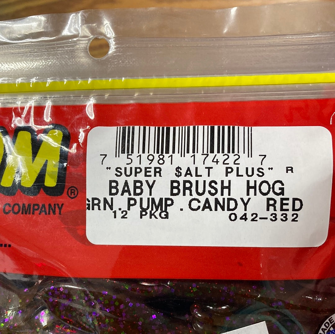 Zoom Baby Brush Hog - Green Pumpkin Candy Red