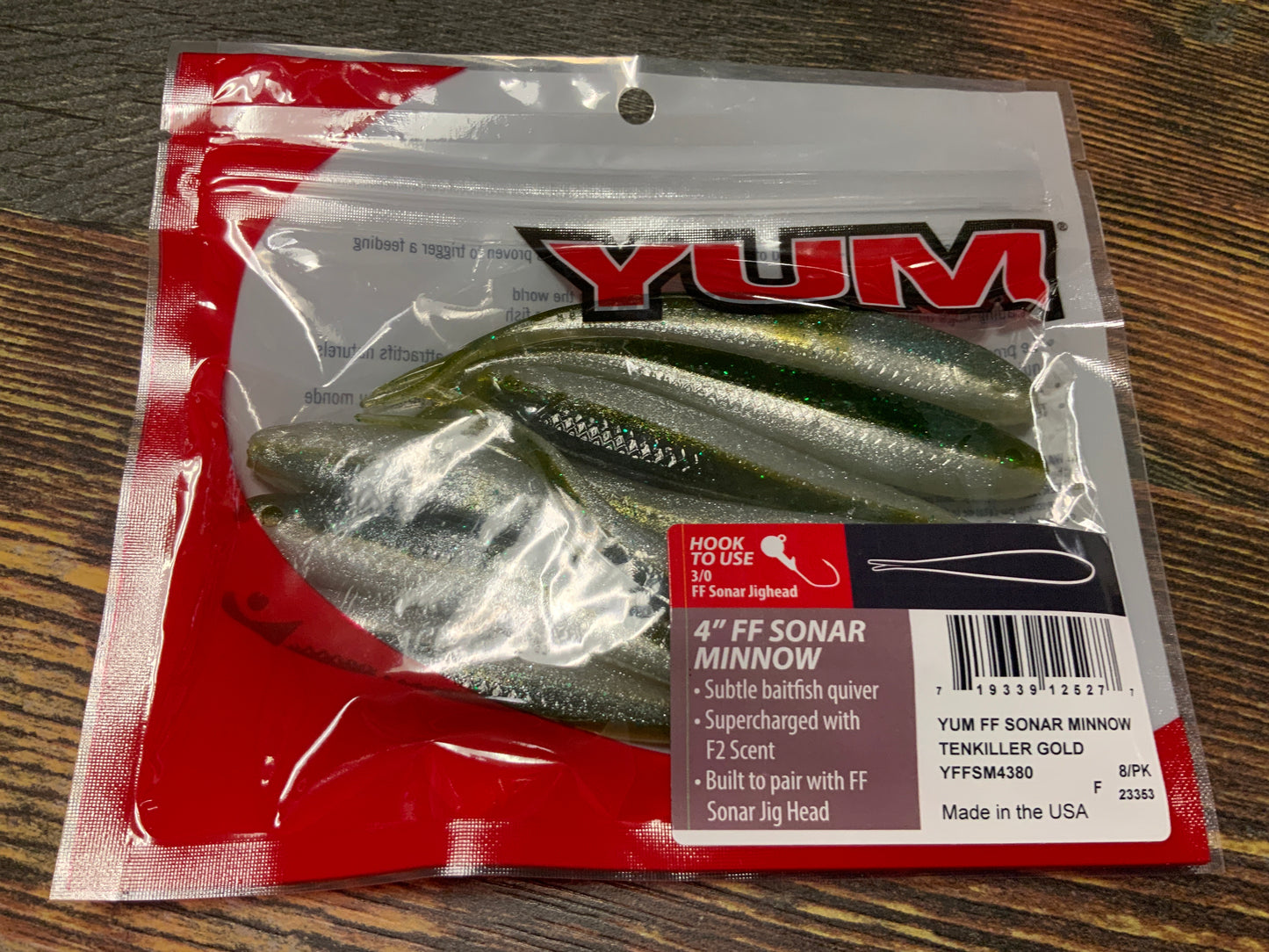 Yum FF Sonar Minnow 4" Tenkiller Gold