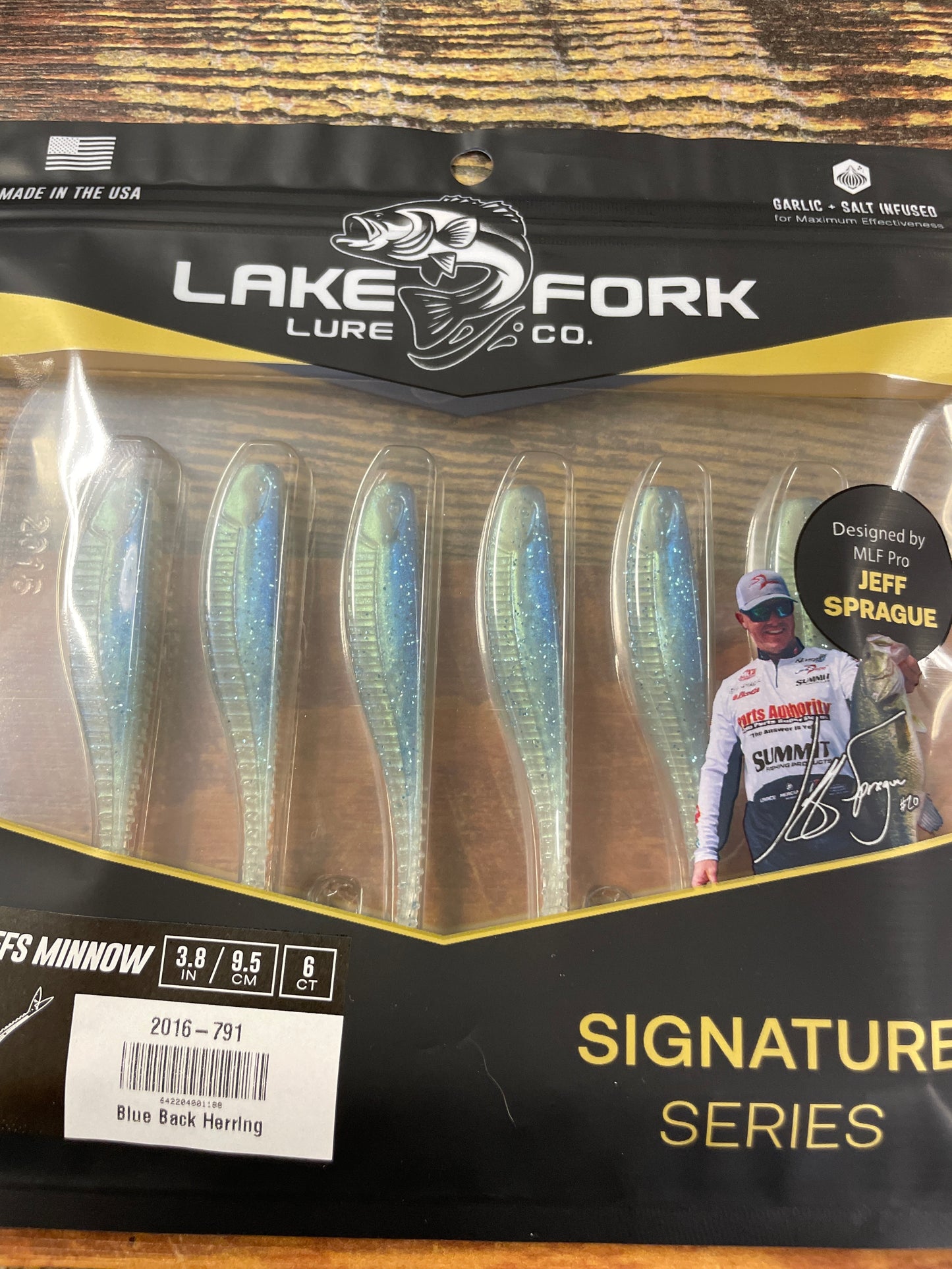 Lake Fork Lures Pro FFS Minnow 3.8” Blue Black Herring 6 Count