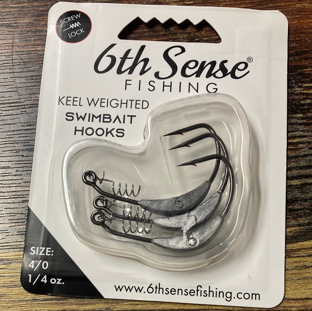 6th Sense Keel Swimbait Hooks 1/4 oz. 4/0