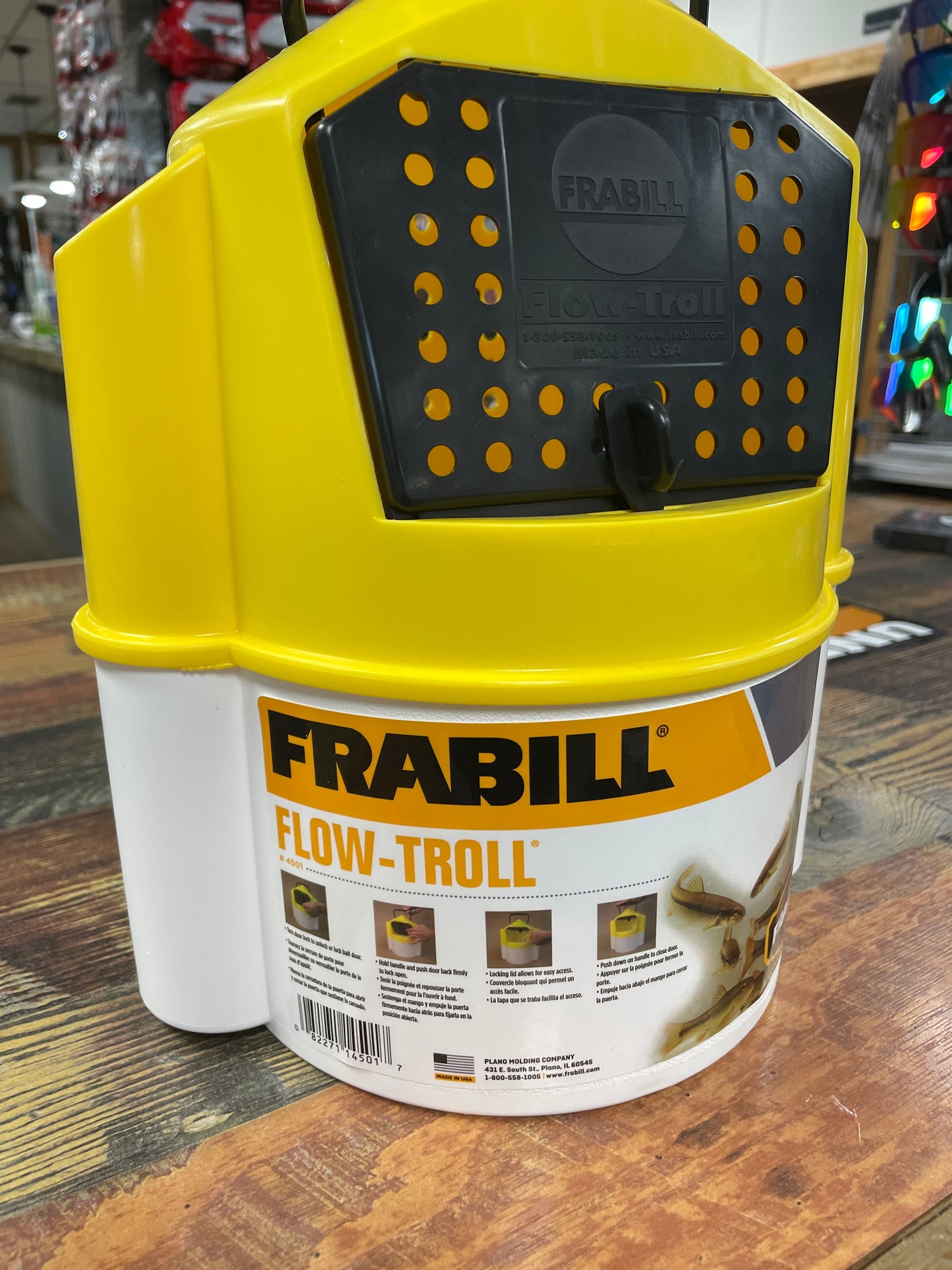 Frabill Flow Troll 6 qt. Minnow Bucket - Yellow