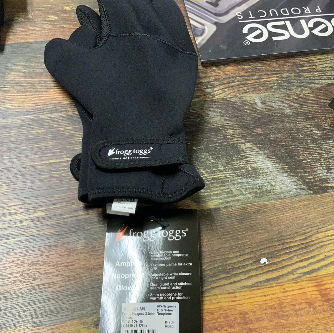 Frogg Toggs Neoprene Gloves - M/L - Black