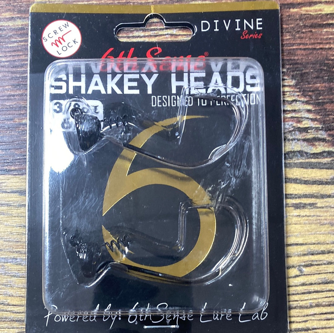 6th Sense Divine Shakey Heads 3/8 oz. 6/0 Black