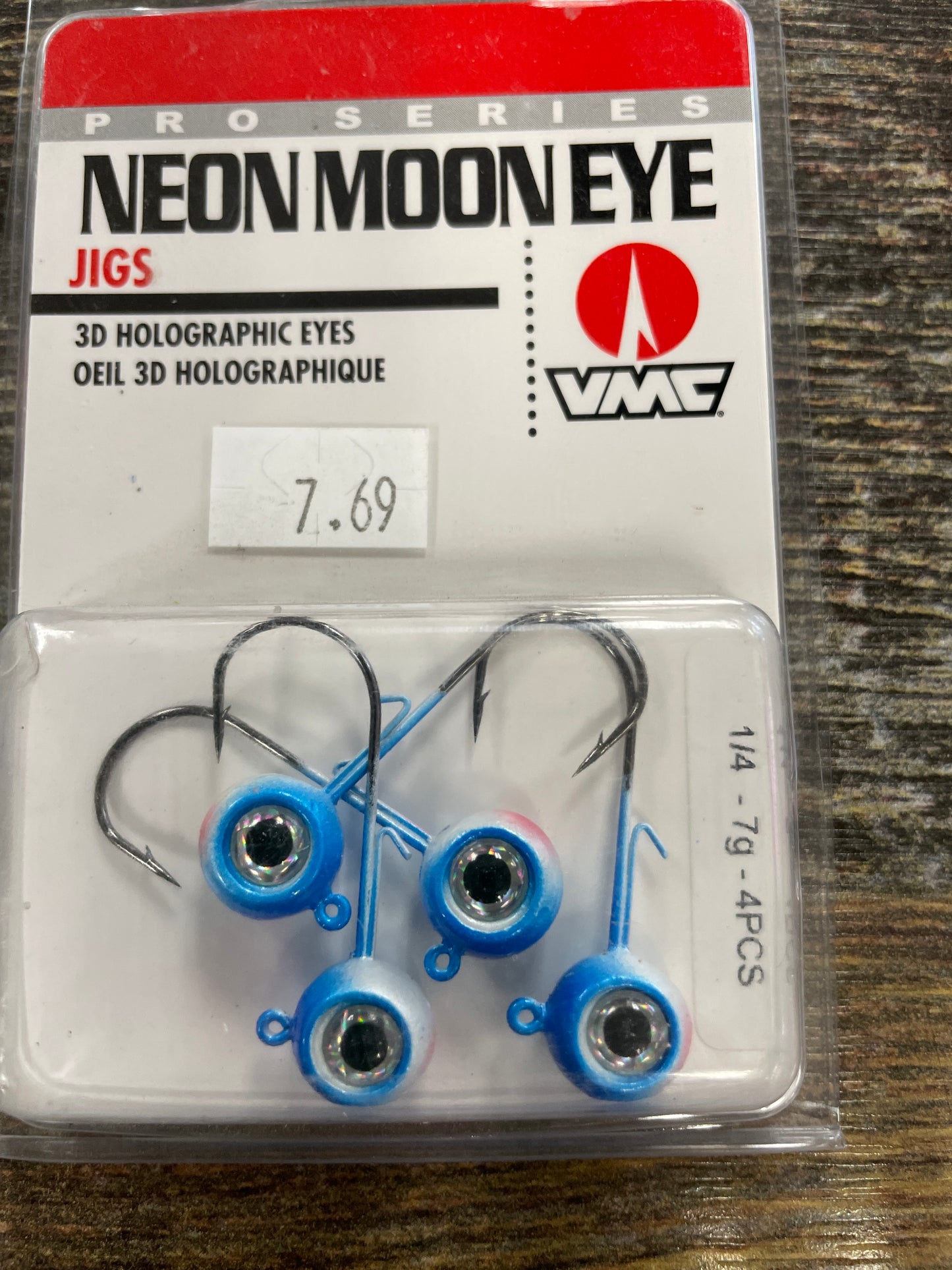 VMC Neon Moon Eye Jigs 1/4 oz. Blue/White