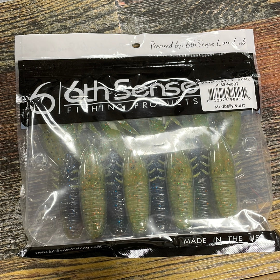 6th Sense Stroker Craw 3.3 Mudbelly Burst