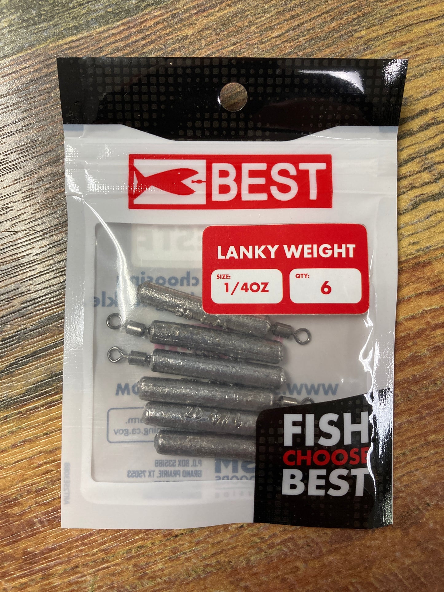 Best Lanky Weight 1/4 oz. Unpainted