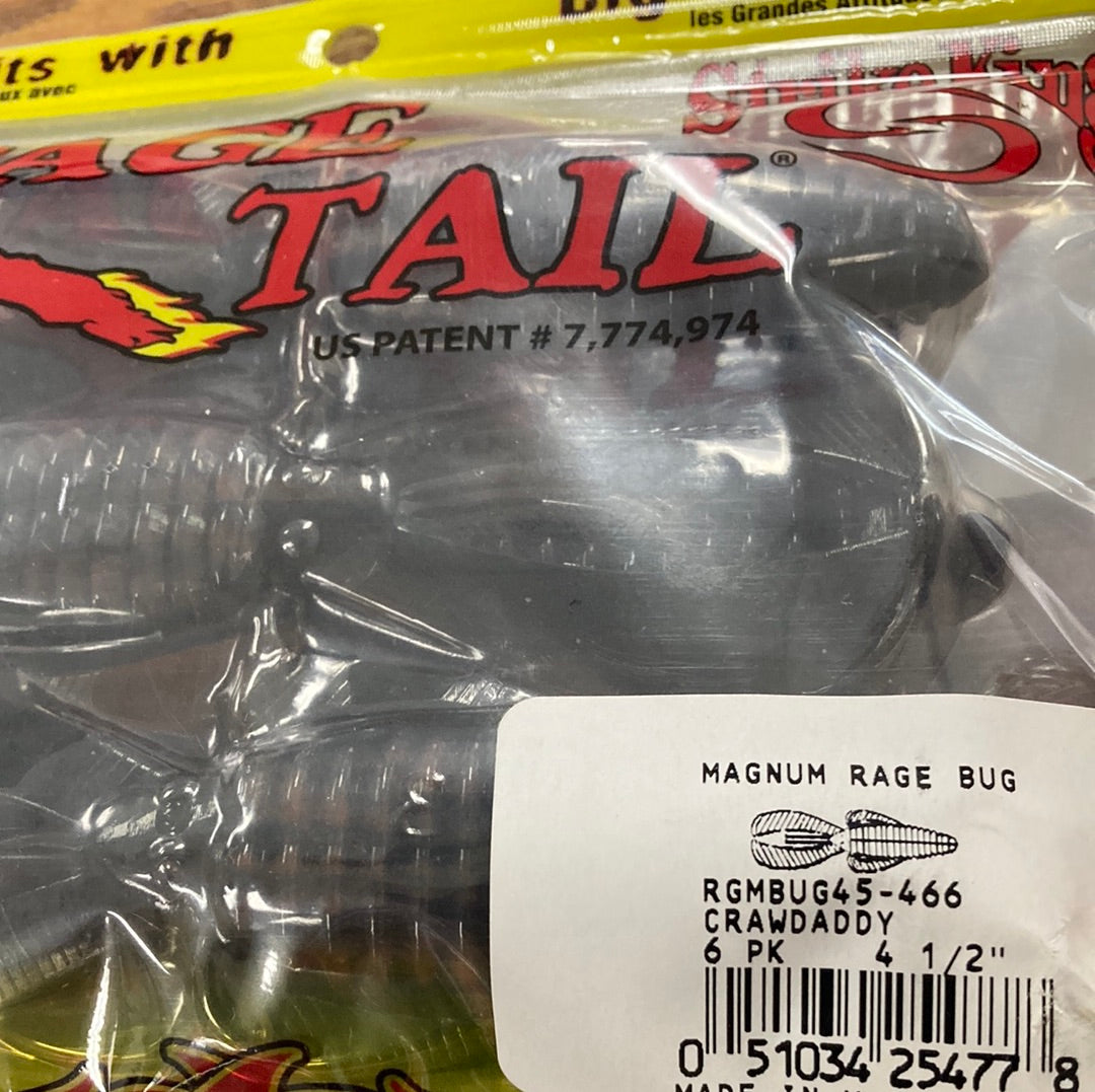 Strike King Rage Tail Magnum Rage Bug 4-1/2" Crawdaddy