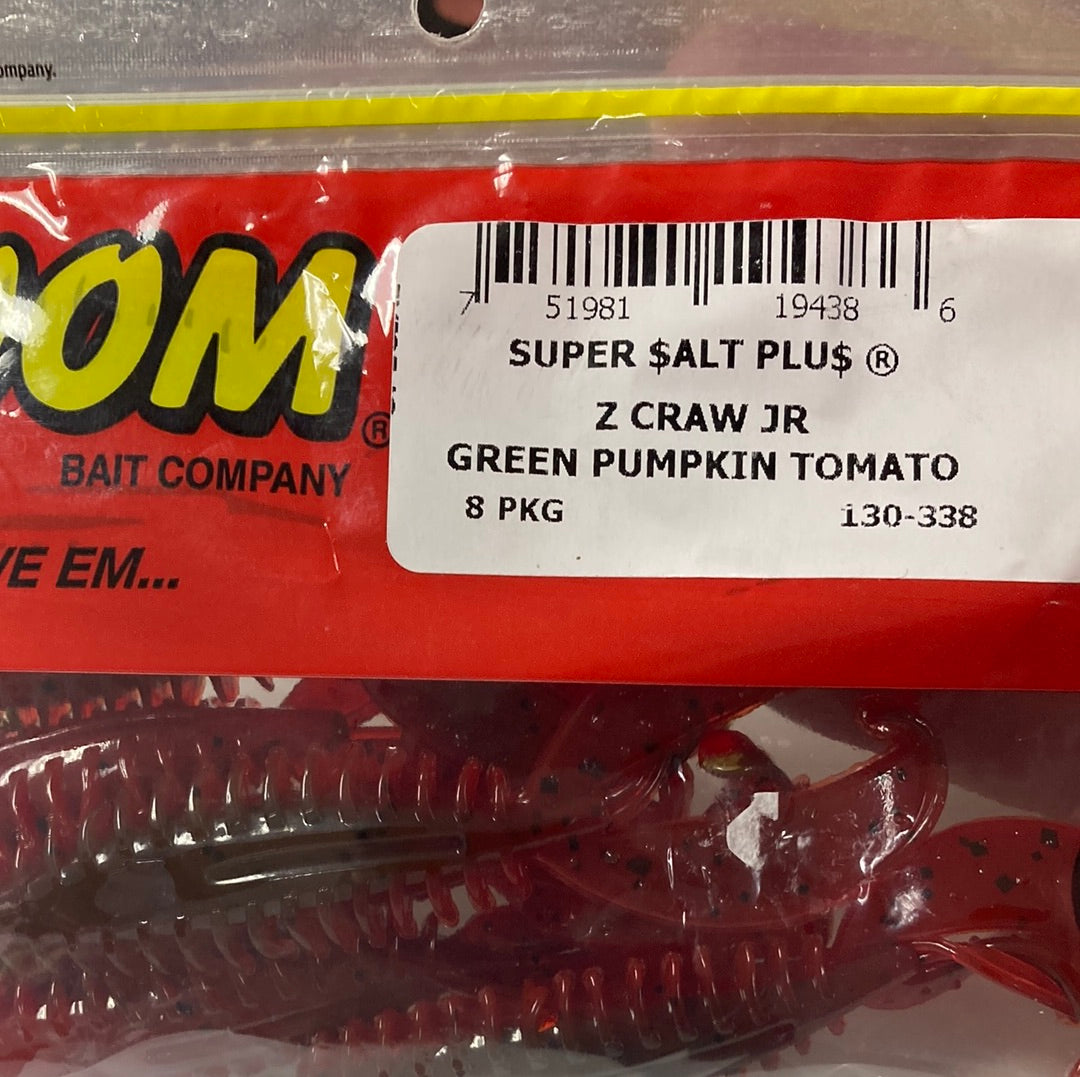 Zoom Z Craw Jr. - Green Pumpkin Tomato
