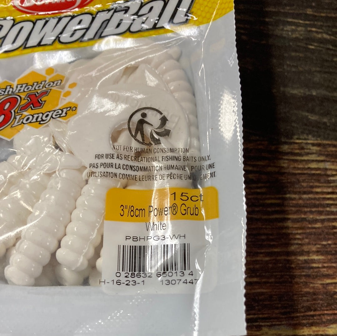 Berkley Power Grub 3/8 oz. White