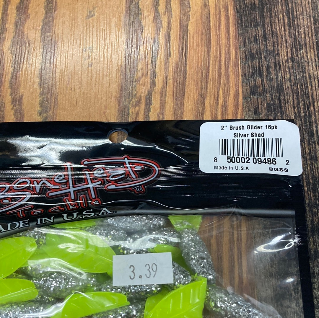 Bone Head Brush Glider 2" Silver Shad