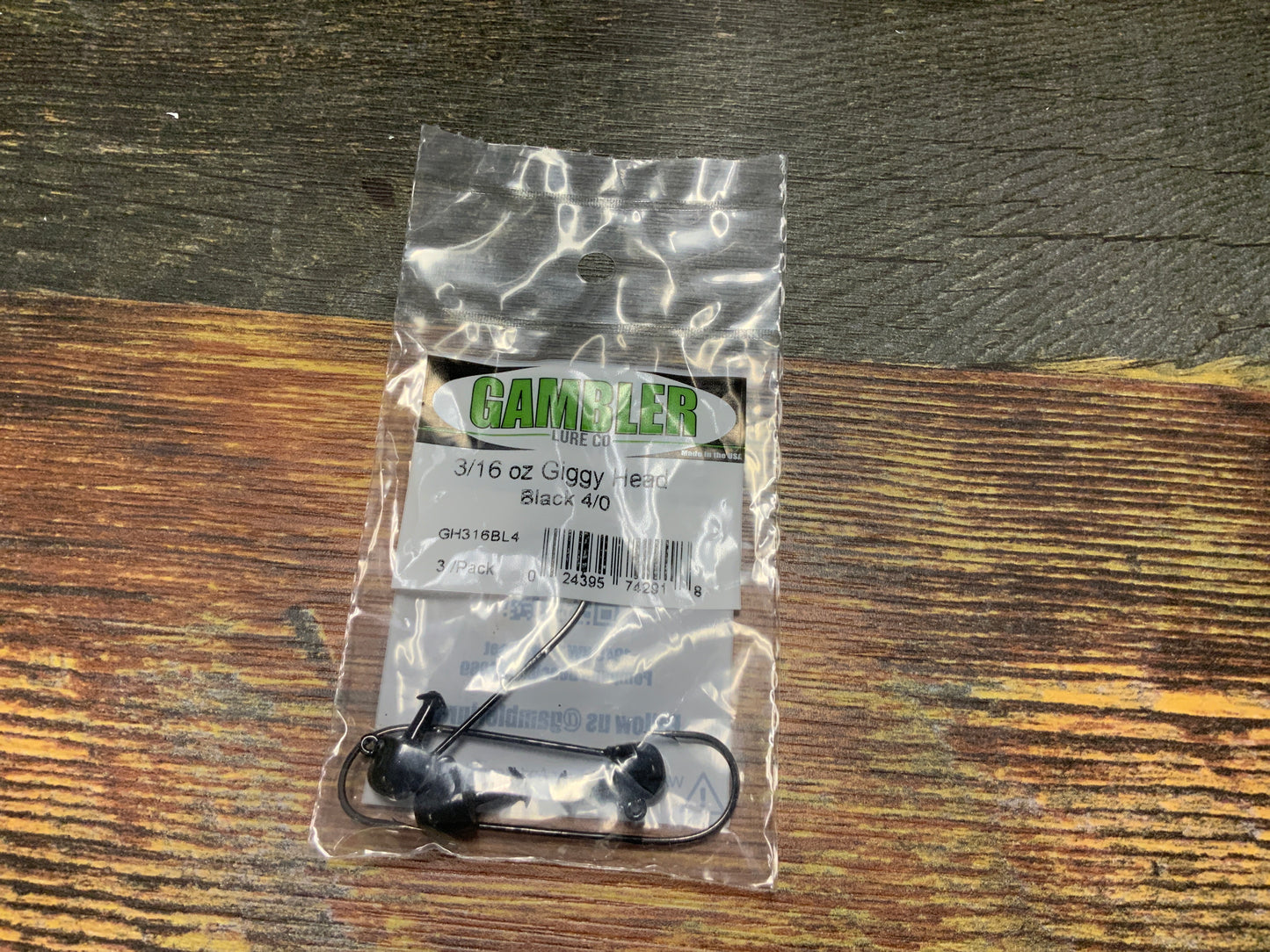 Gambler Giggy Head 3/16 oz. 4/0 Black