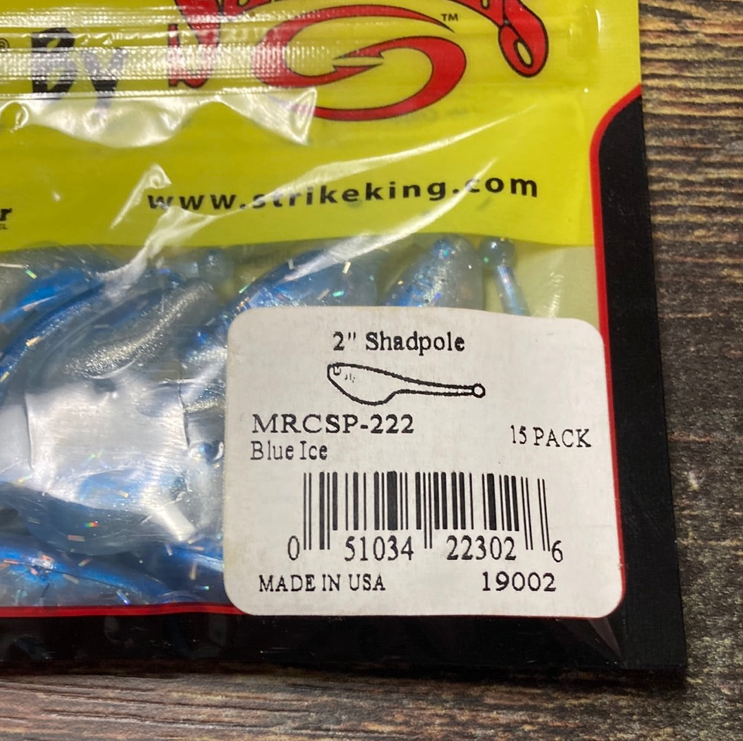 Mr Crappie 2” Shadpole Blue Ice
