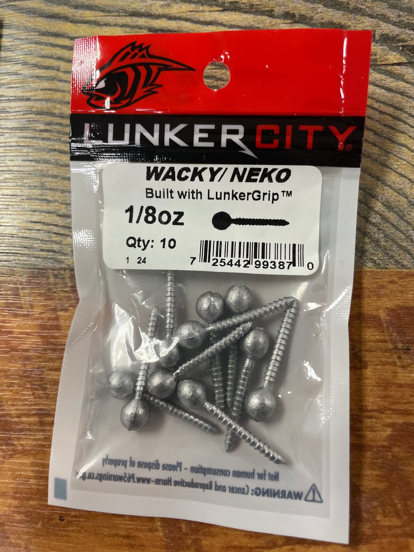 Lunker City Wacky/Neko Weights 1/8 oz. Lead