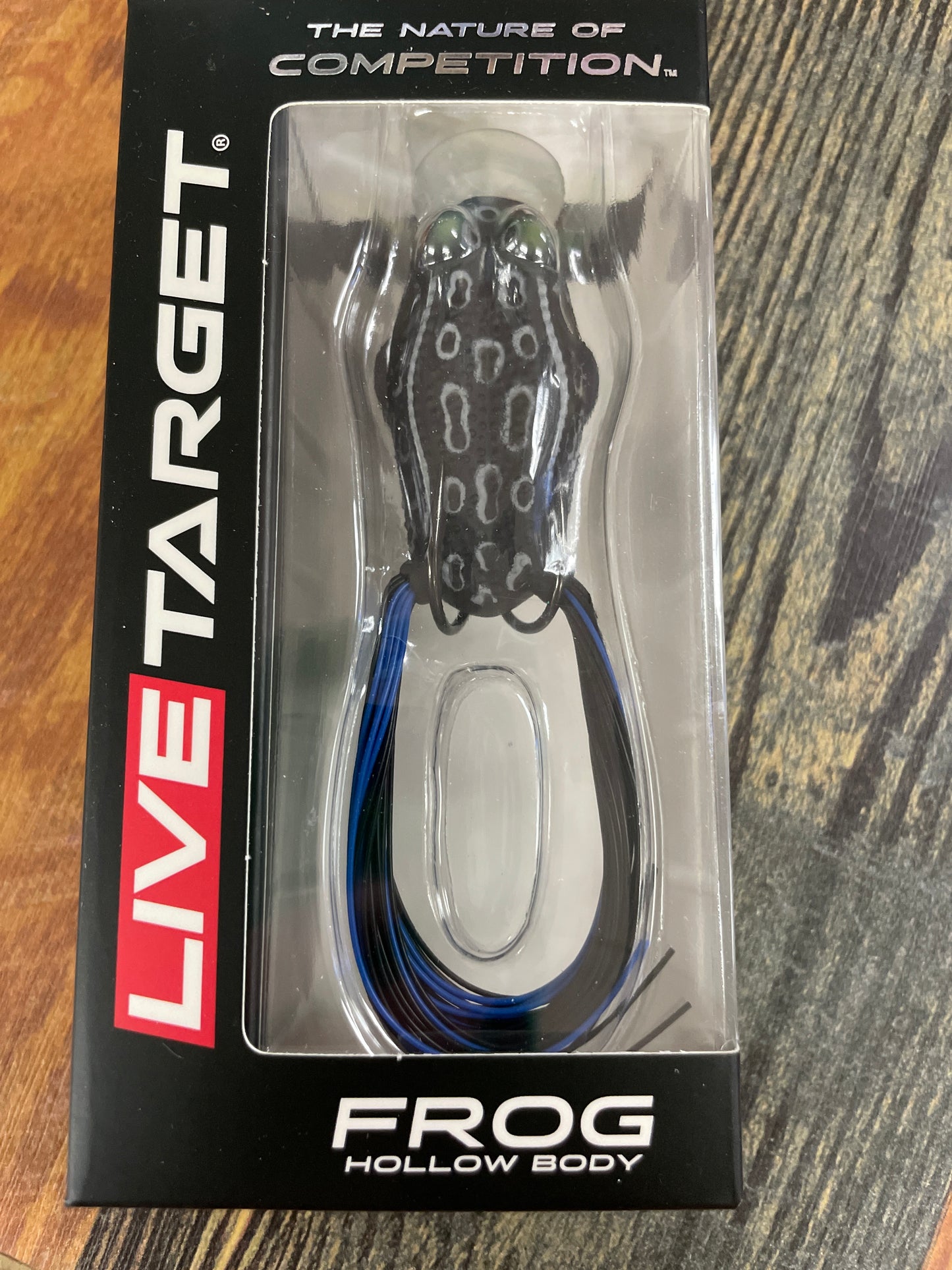 Live Target Frog Hollow Body 2” Popping Black/Black