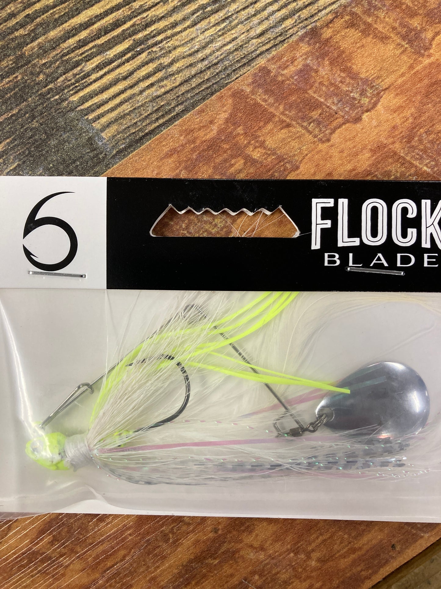 6th Sense Flock Blade 3/16 oz. 2/0 Chartreuse/White