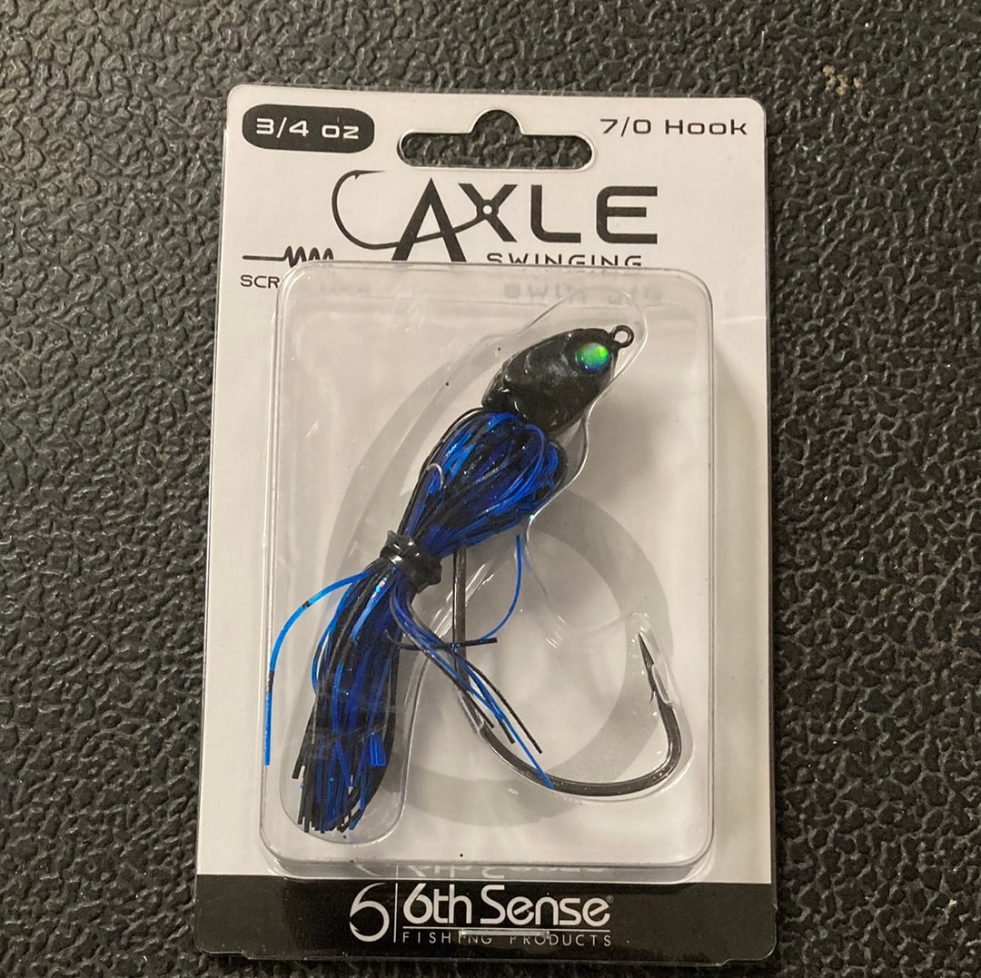 6th Sense Axle Swing Swim Jig 3/4 oz. 7/0 Black N Blue