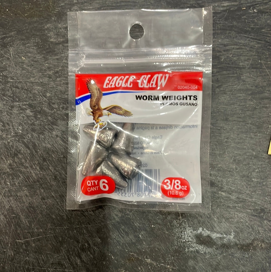 Eagle Claw Worm Weight 3/8 oz.
