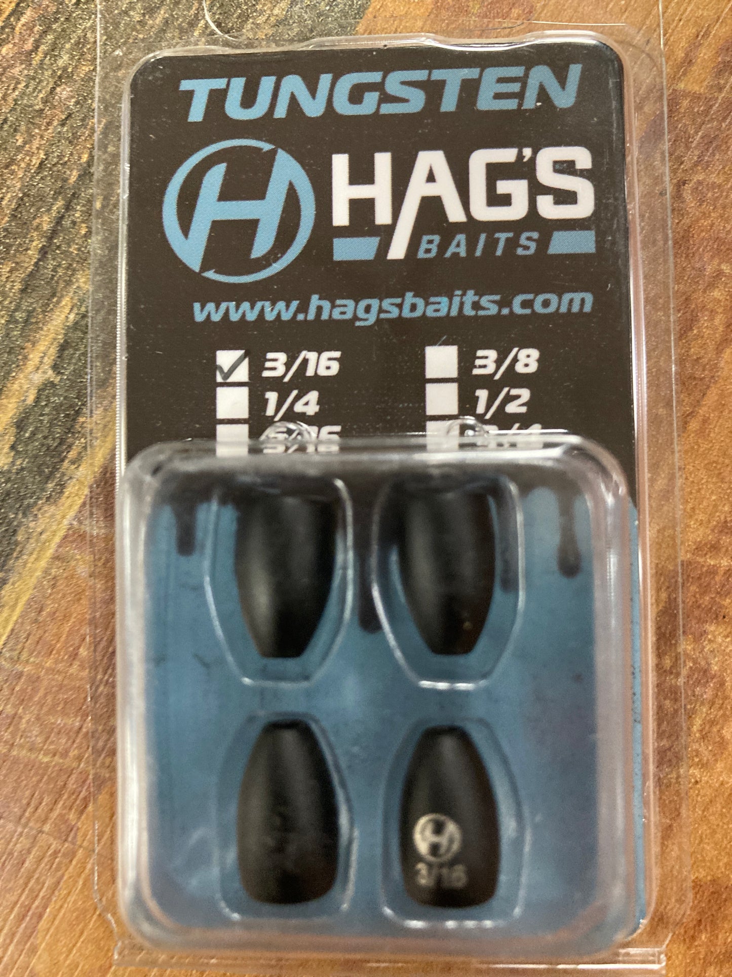 Hags Baits Tungsten - Matte Black 3/16 oz. TFW