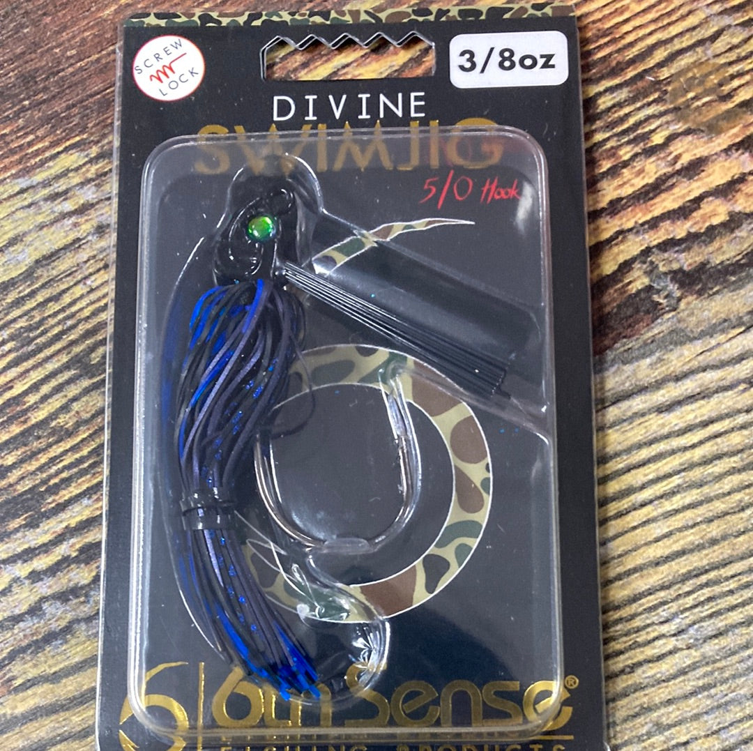 6th Sense Divine Swim Jig 3/8 oz. 5/0 Black N Blue