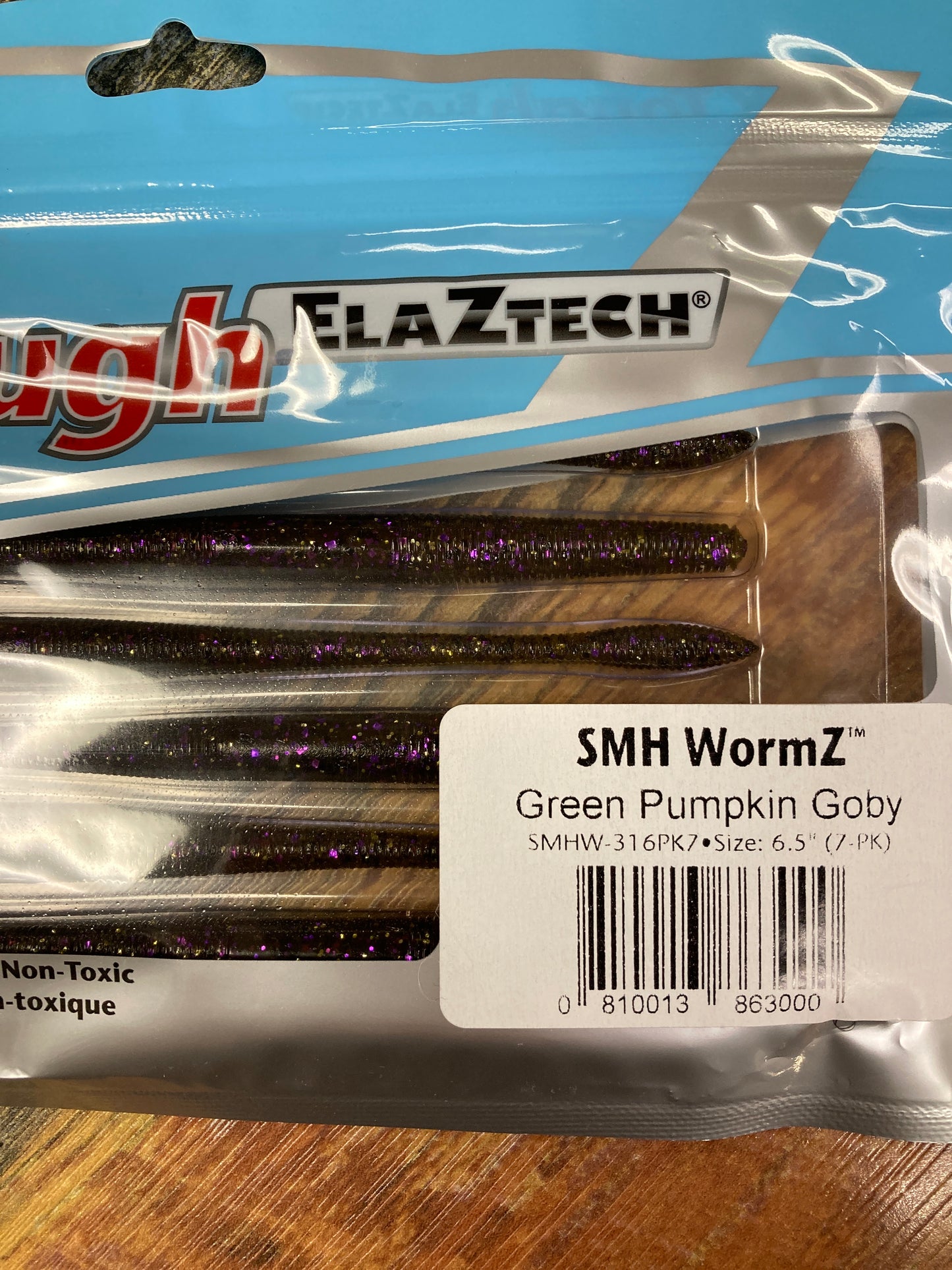 Z Man SMH WormZ 6.5" Green Pumpkin Goby